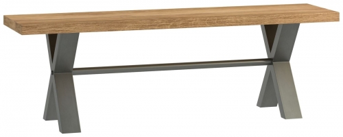Telford Industrial Oak Small Bench