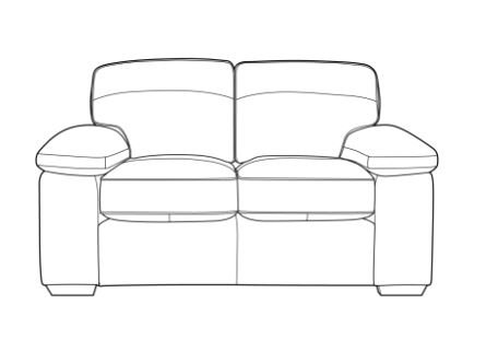 Lawton Leather 2 Seat Sofa