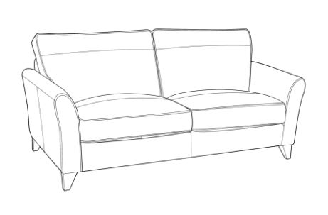 Newby Leather 3 Seat Sofa