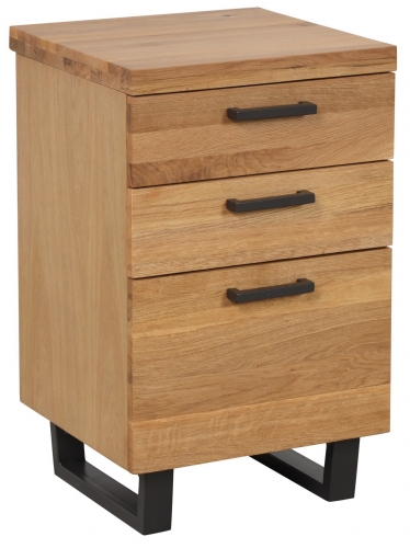 Telford Industrial Oak Filing Cabinet 