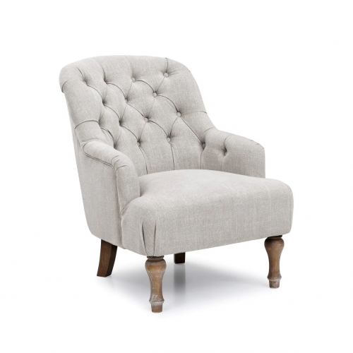 Grace Linen Chair - Cream