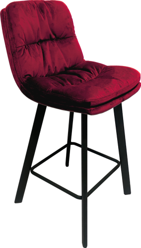 Bloomsbury Bar Stool - Ruby Velvet