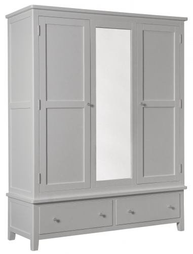 Hereford Grey Triple Wardrobe