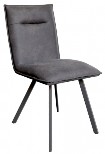 Telford Industrial Fabric Dining Chair - Star Base