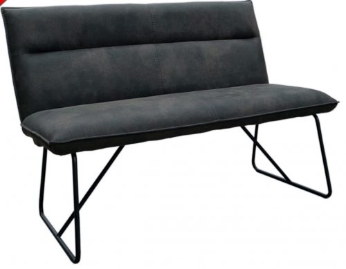 Telford Industrial Fabric Bench With Back - Small