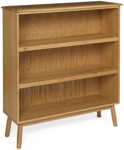 Stockholm Oak Wide Bookcase