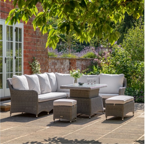 Milan Corner Dining set with Rising Table