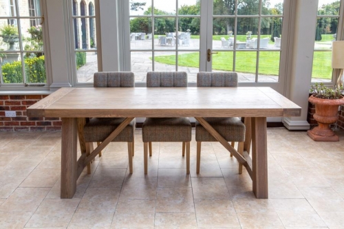 Harewood Solid Oak Fixed Top Table