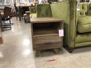 Old Mill Reclaimed Lamp Table with Drawer