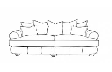 Oldstead Leather & Fabric 4 Seat Sofa