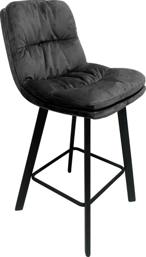 Bloomsbury Bar Stool - Grey Velvet