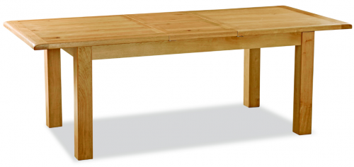 Country Rustic Waxed Oak 120/165 Extending Table